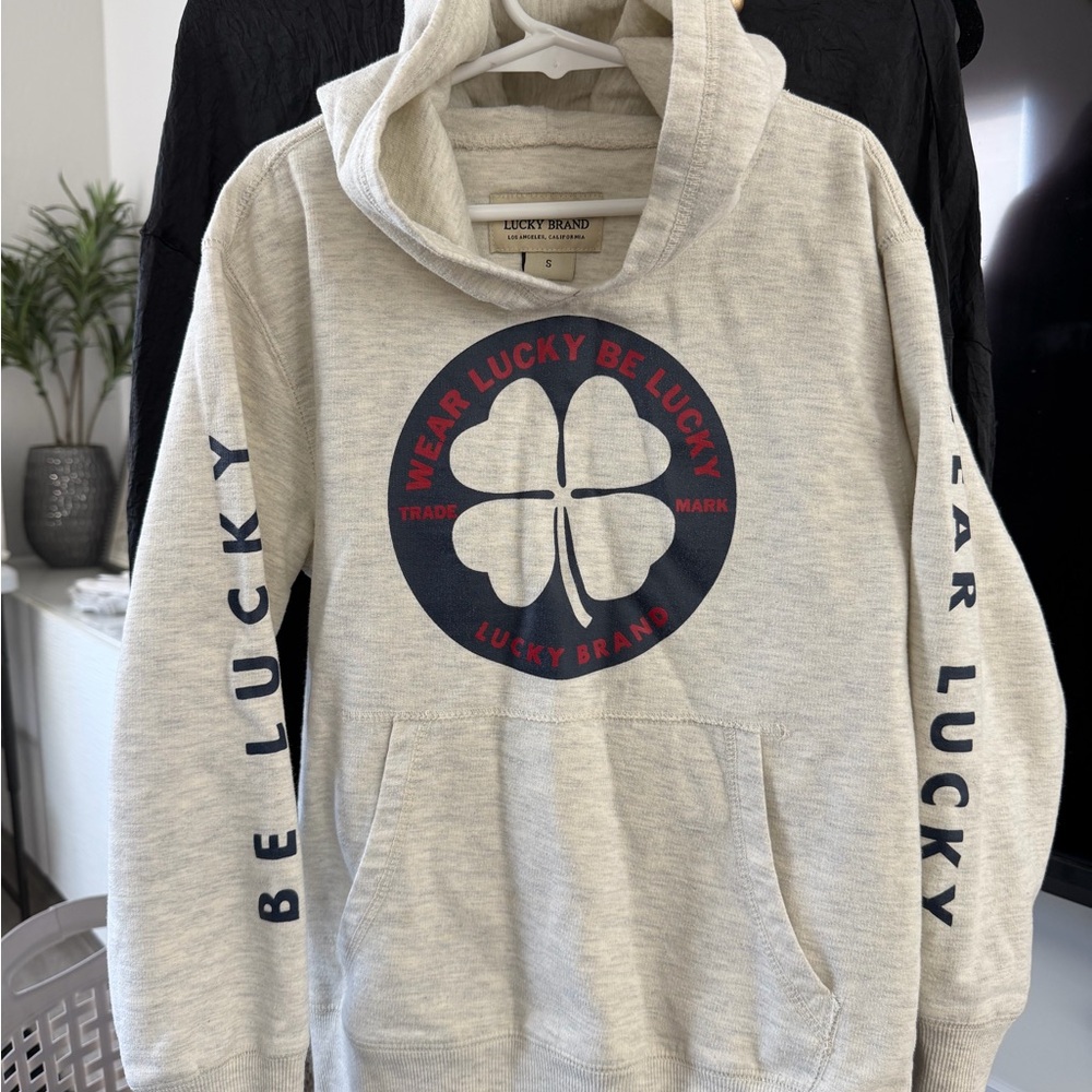 Lucky Brand Gray Hoodie with Logo